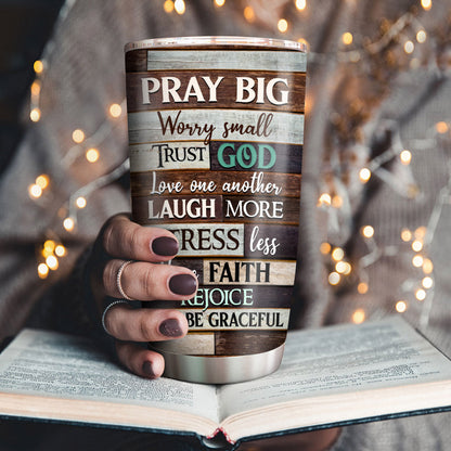 Trust God, Love One Another - Personalized Tumbler
