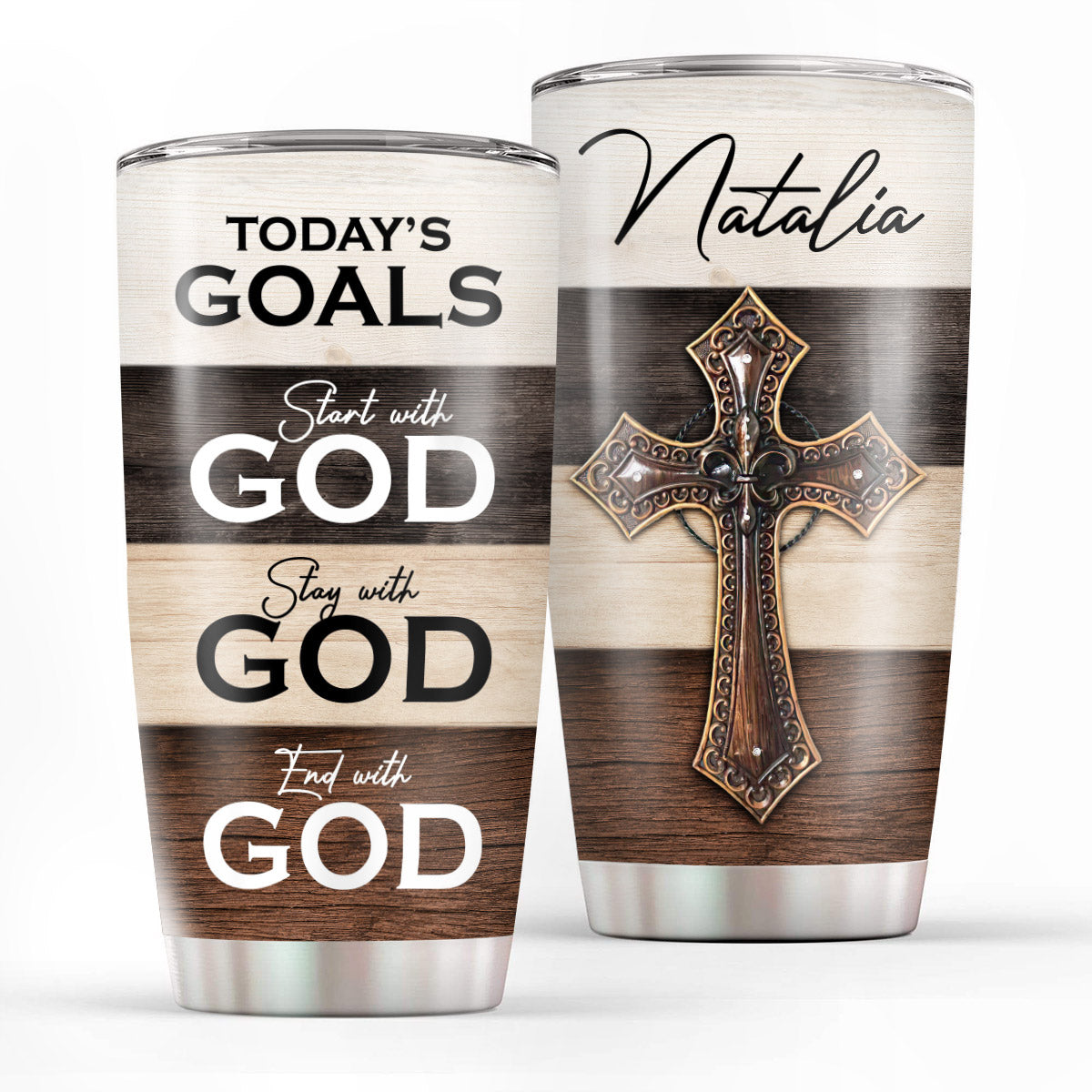 Start The Day With God - Inspirational Christian Tumbler