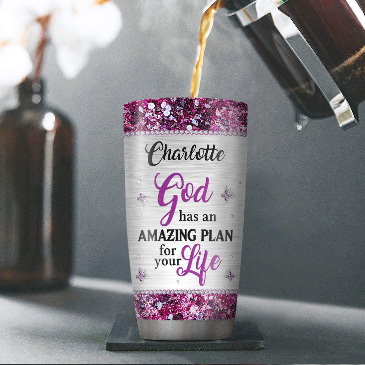 God Has An Amazing Plan - Personalized Tumbler