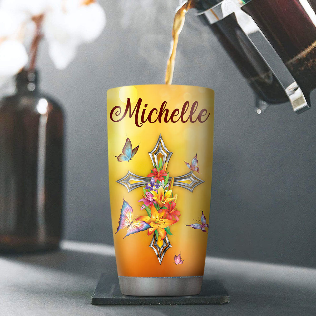 Trust God And Chill - Personalized Stainless Steel Tumbler