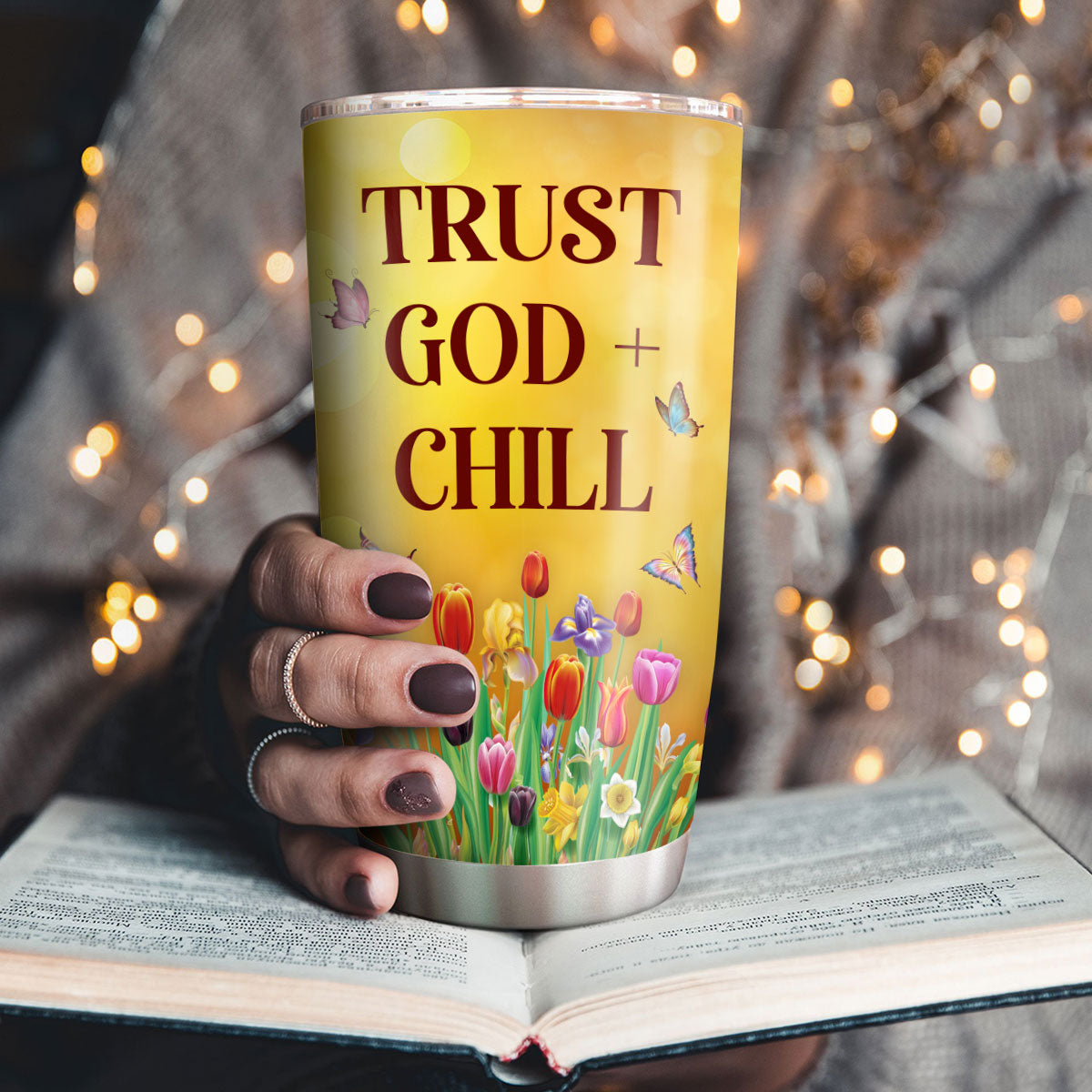 Trust God And Chill - Personalized Stainless Steel Tumbler