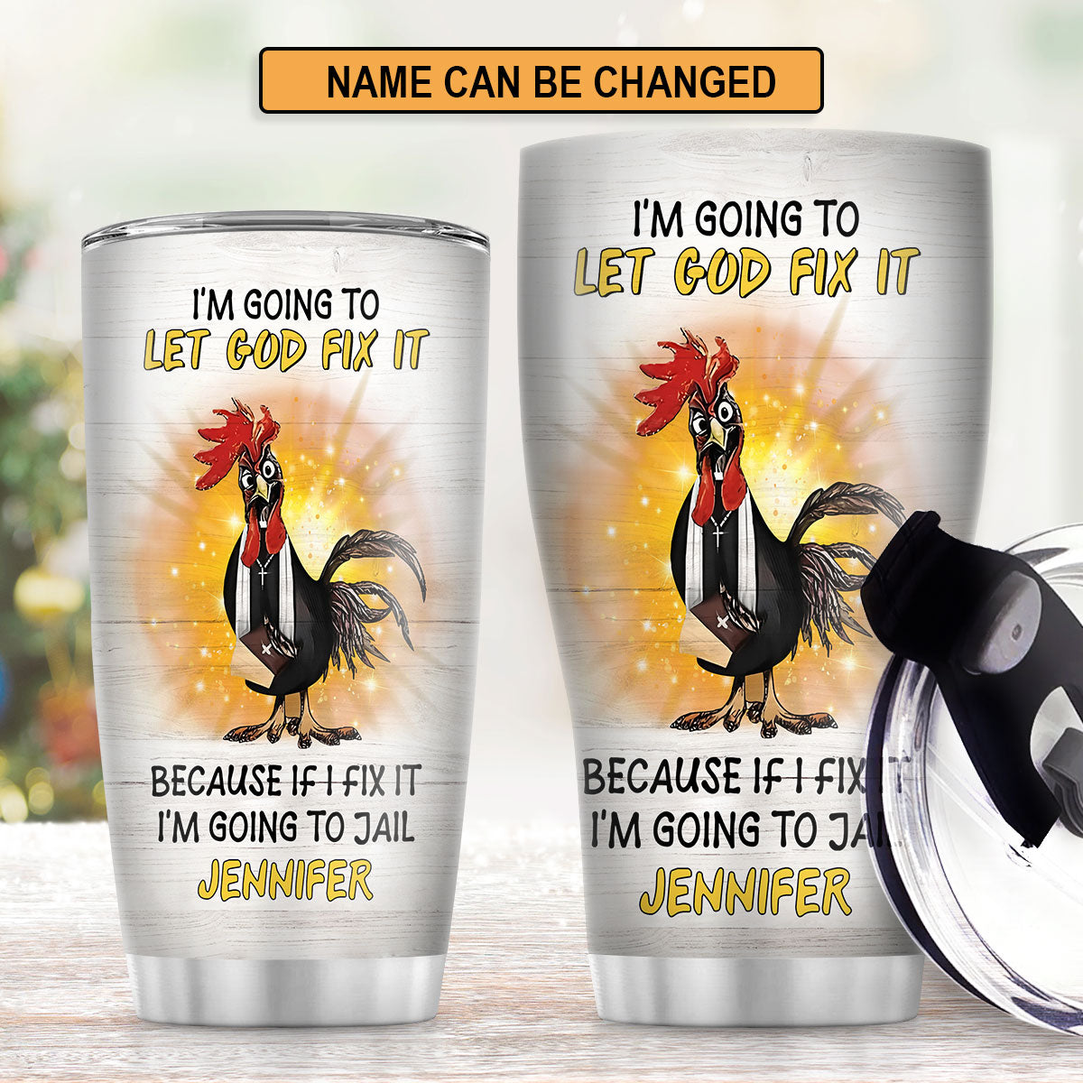 Let God Fix It - Personalized Stainless Steel Tumbler