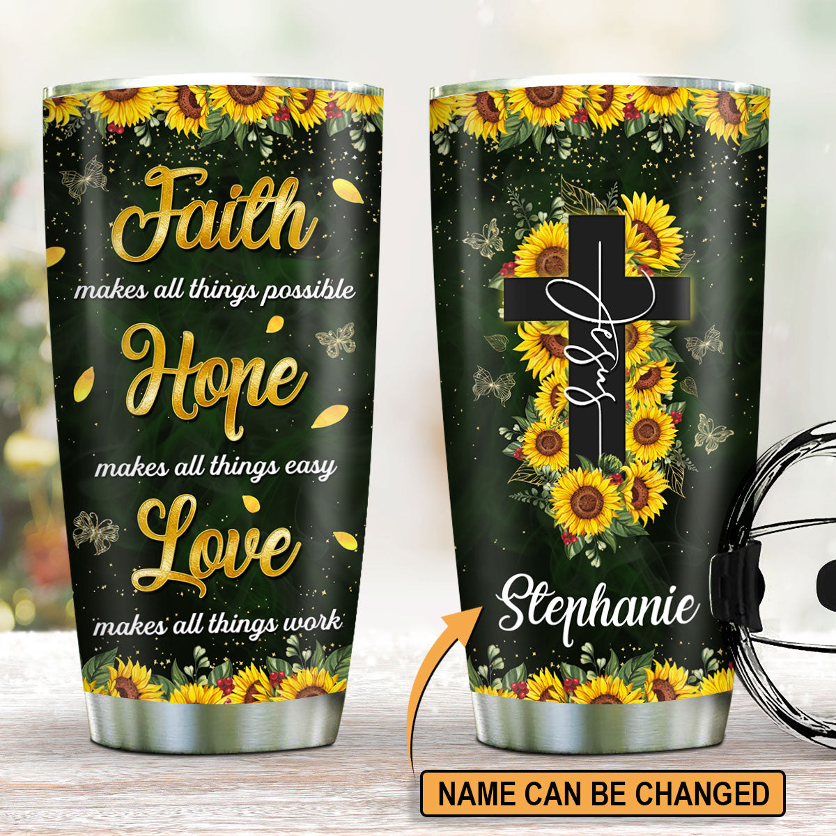 Hope Makes All Things Easy - Personalized Stainless Steel Tumbler