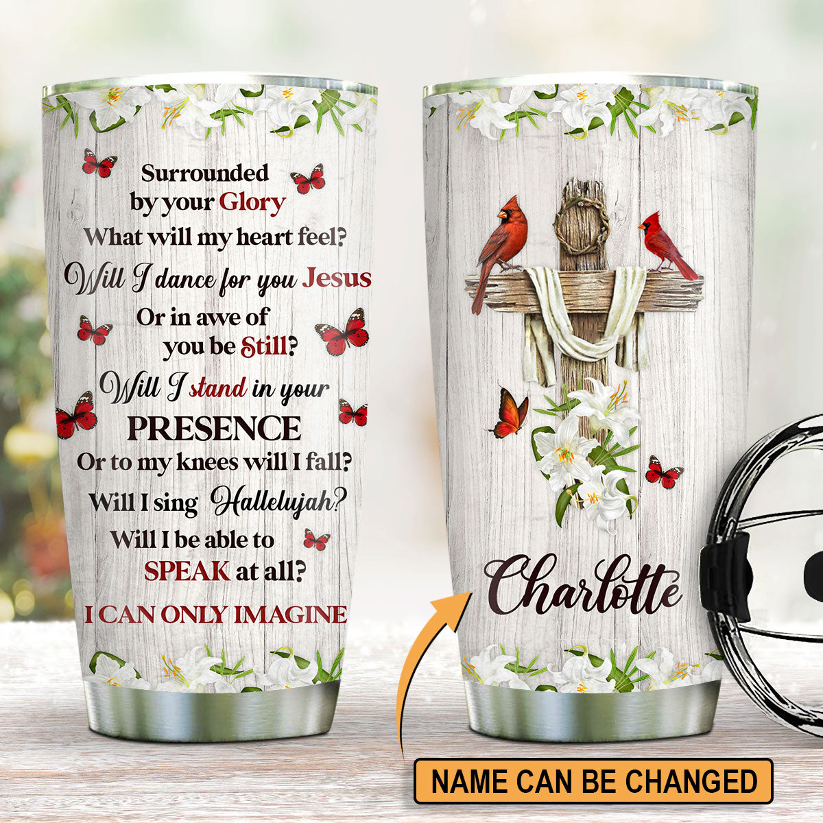Inspirational Verse - Personalized Stainless Steel Tumbler 20oz