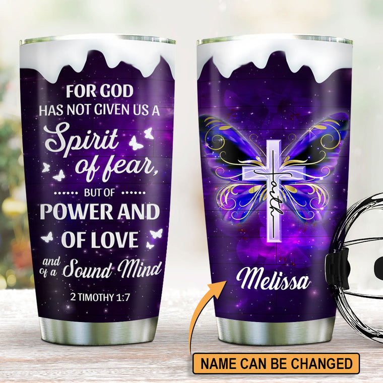 Believe In God - Personalized Stainless Steel Tumbler