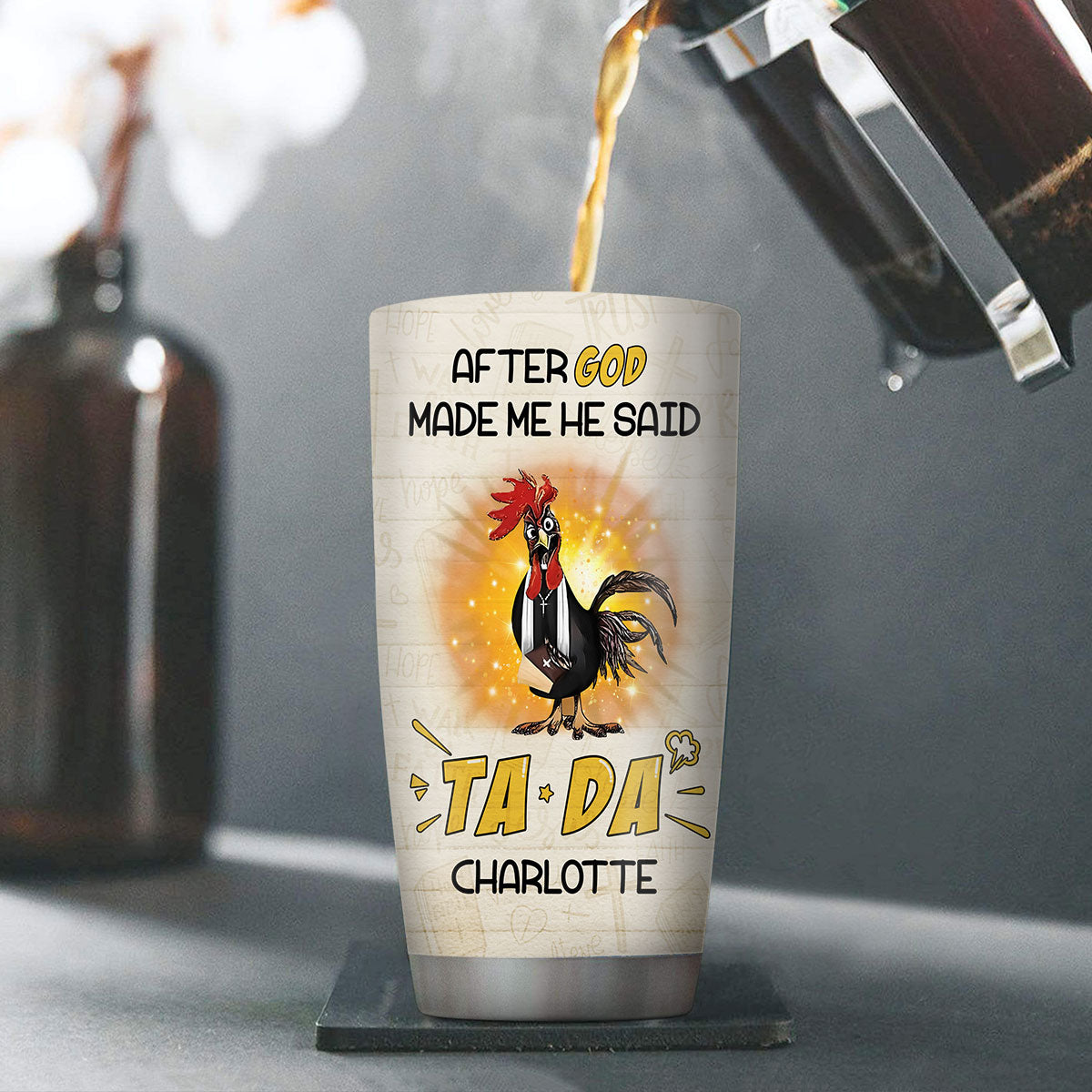 God Said TADA - Christian Stainless Steel Tumbler