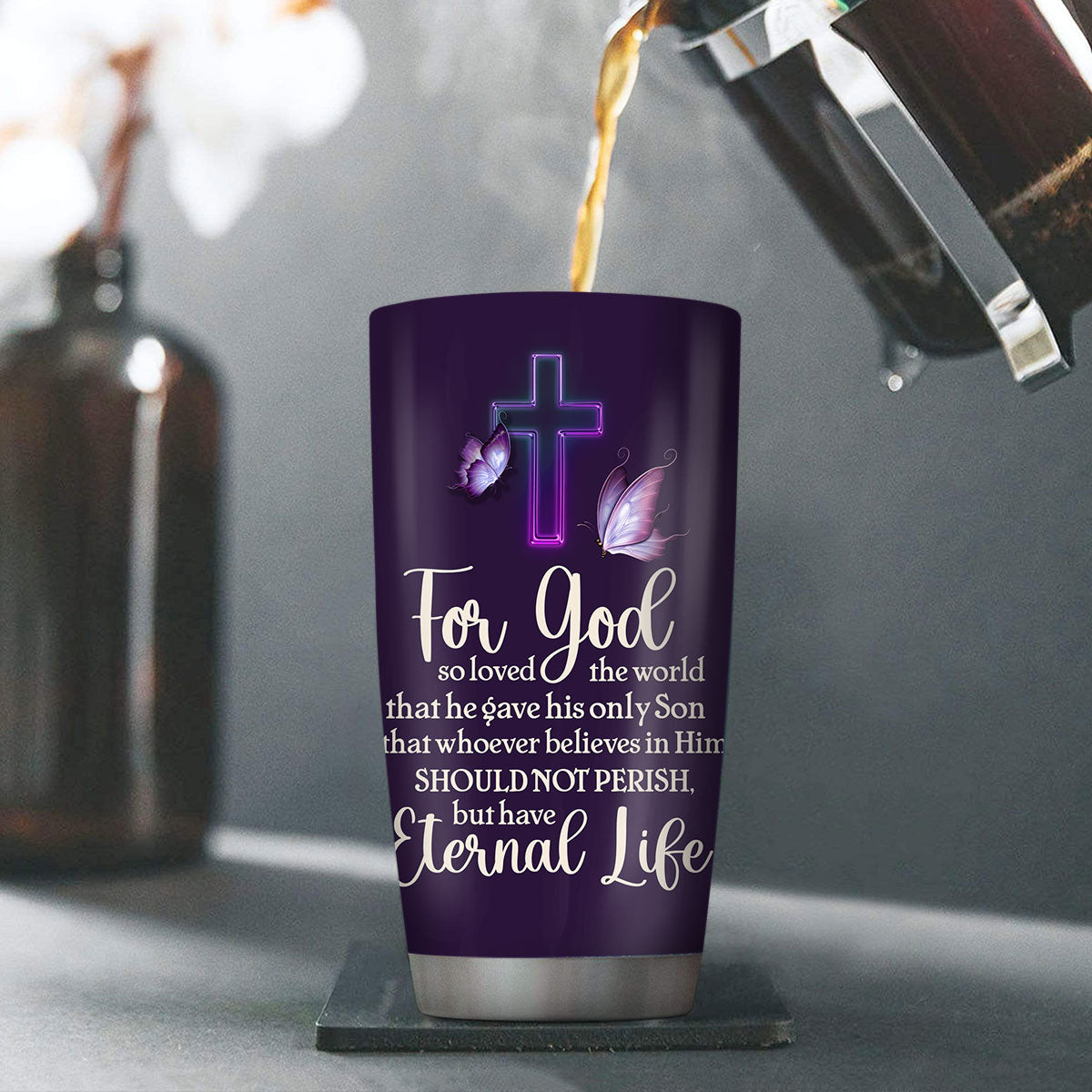 For God So Loved The World - Personalized Tumbler