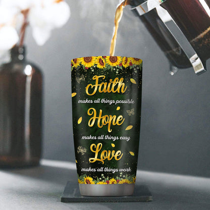 Hope Makes All Things Easy - Personalized Stainless Steel Tumbler