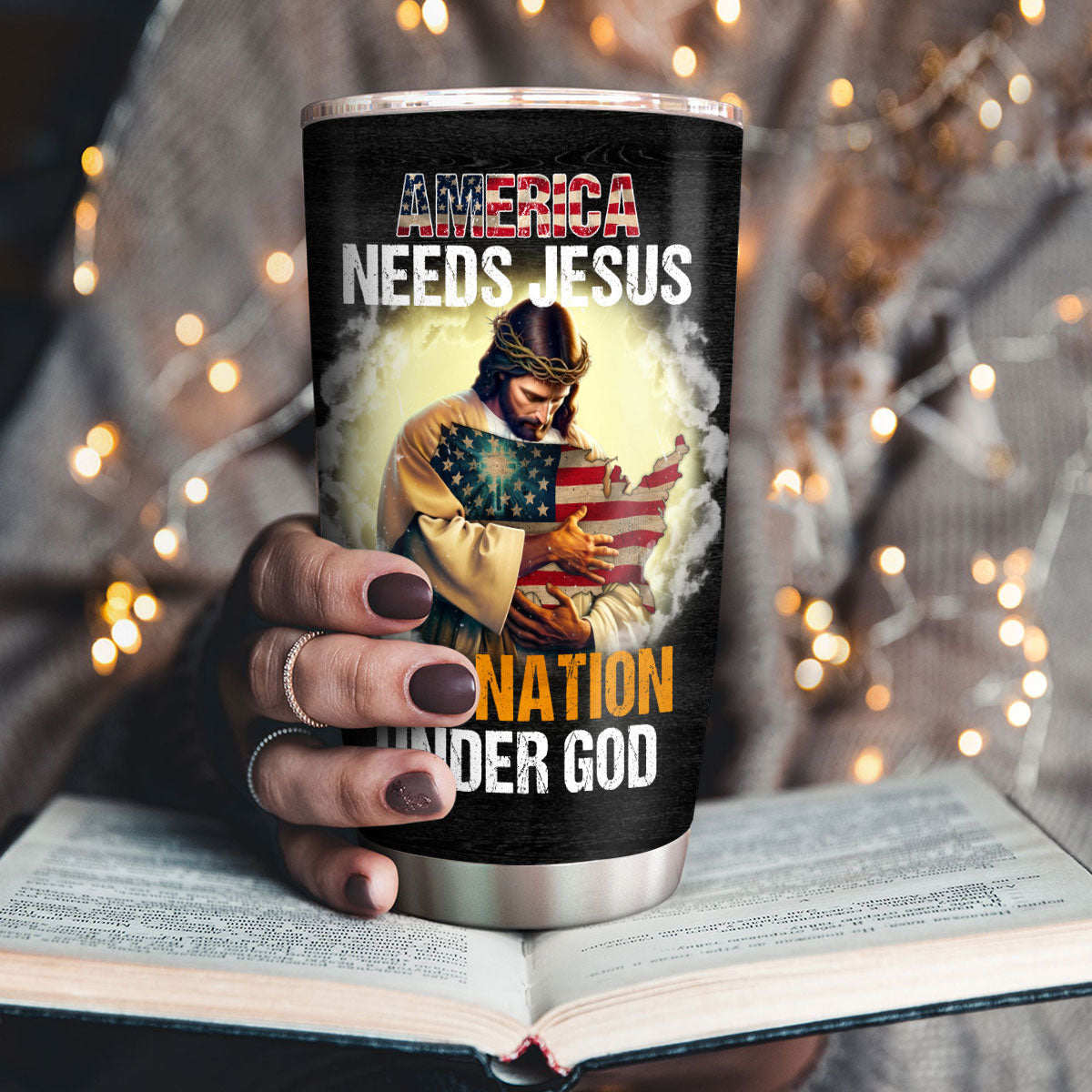 Patriotic Faith - Christian Stainless Steel Tumbler