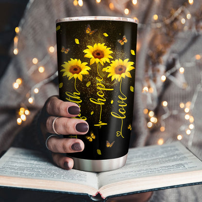 Faith Hope Love - Personalized Stainless Steel Tumbler