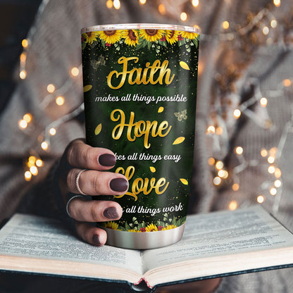 Hope Makes All Things Easy - Personalized Stainless Steel Tumbler
