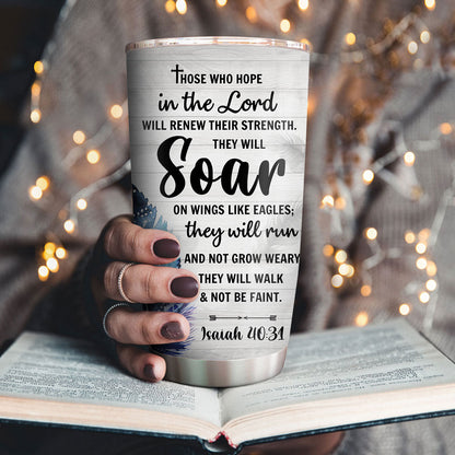 Hope in the Lord - Inspirational Christian Tumbler