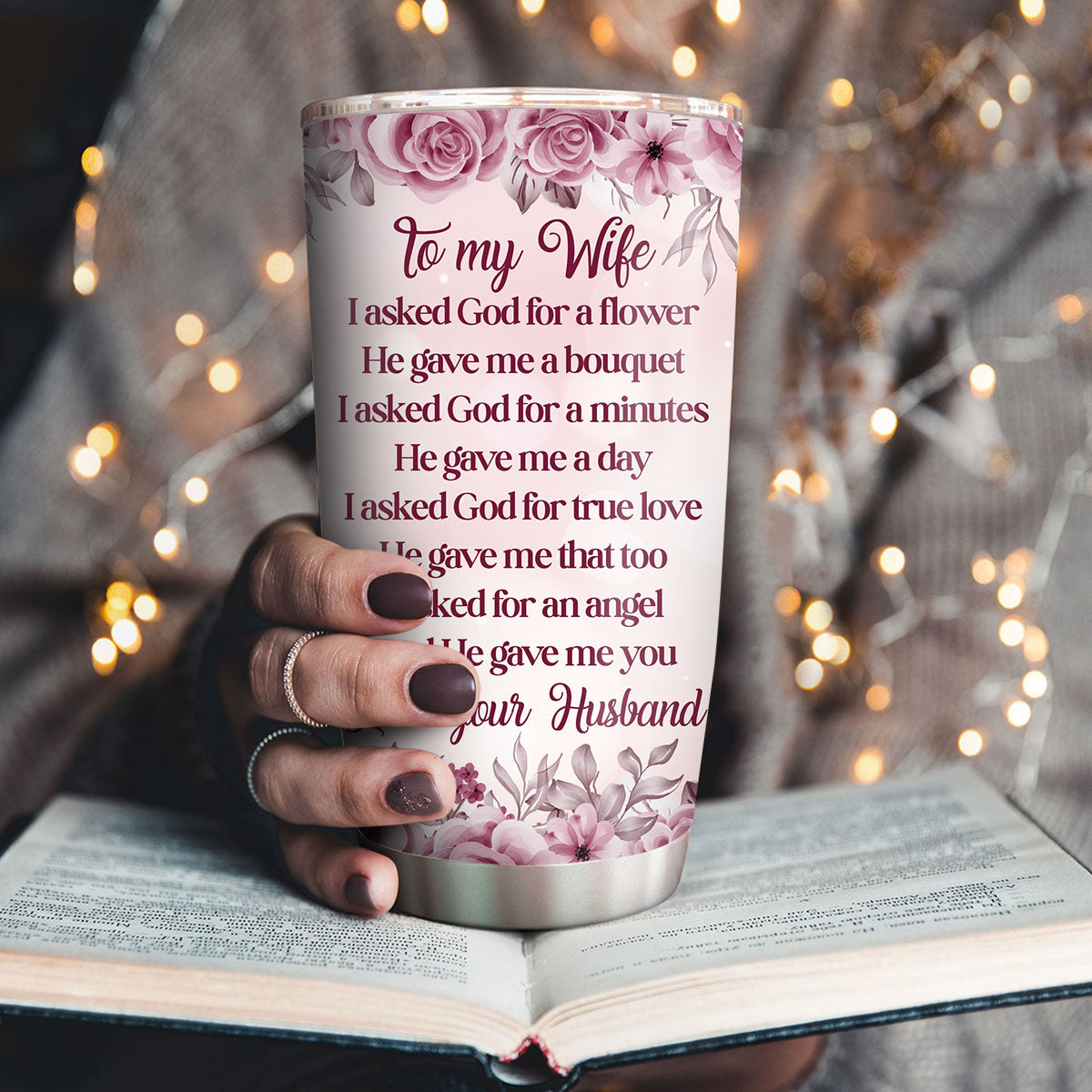I Asked For An Angel - Personalized Tumbler