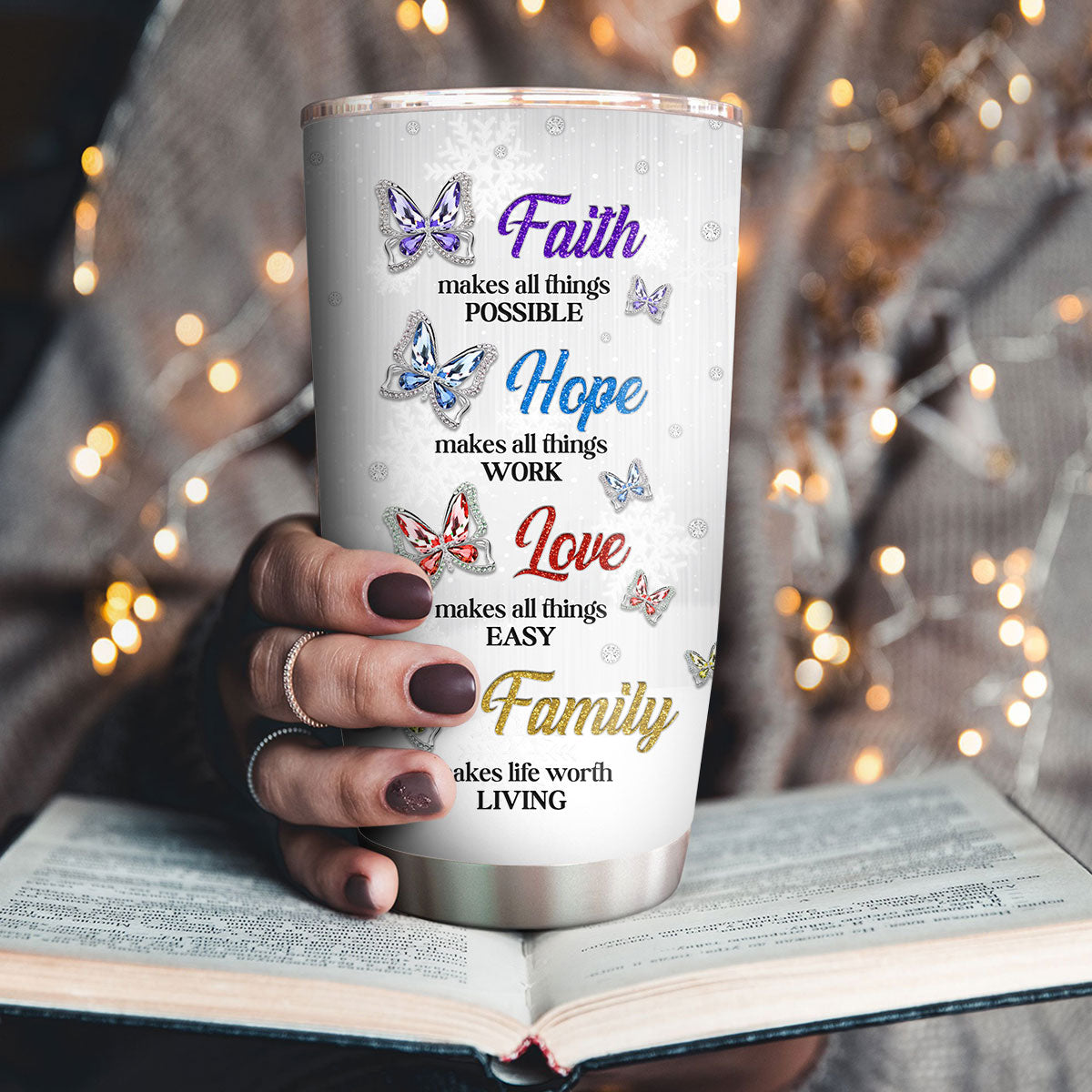 Faith Makes All Things Possible - 20oz Stainless Steel Tumbler