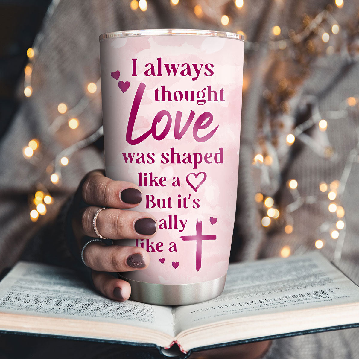 Love Is Like A Cross - Personalized Stainless Steel Tumbler