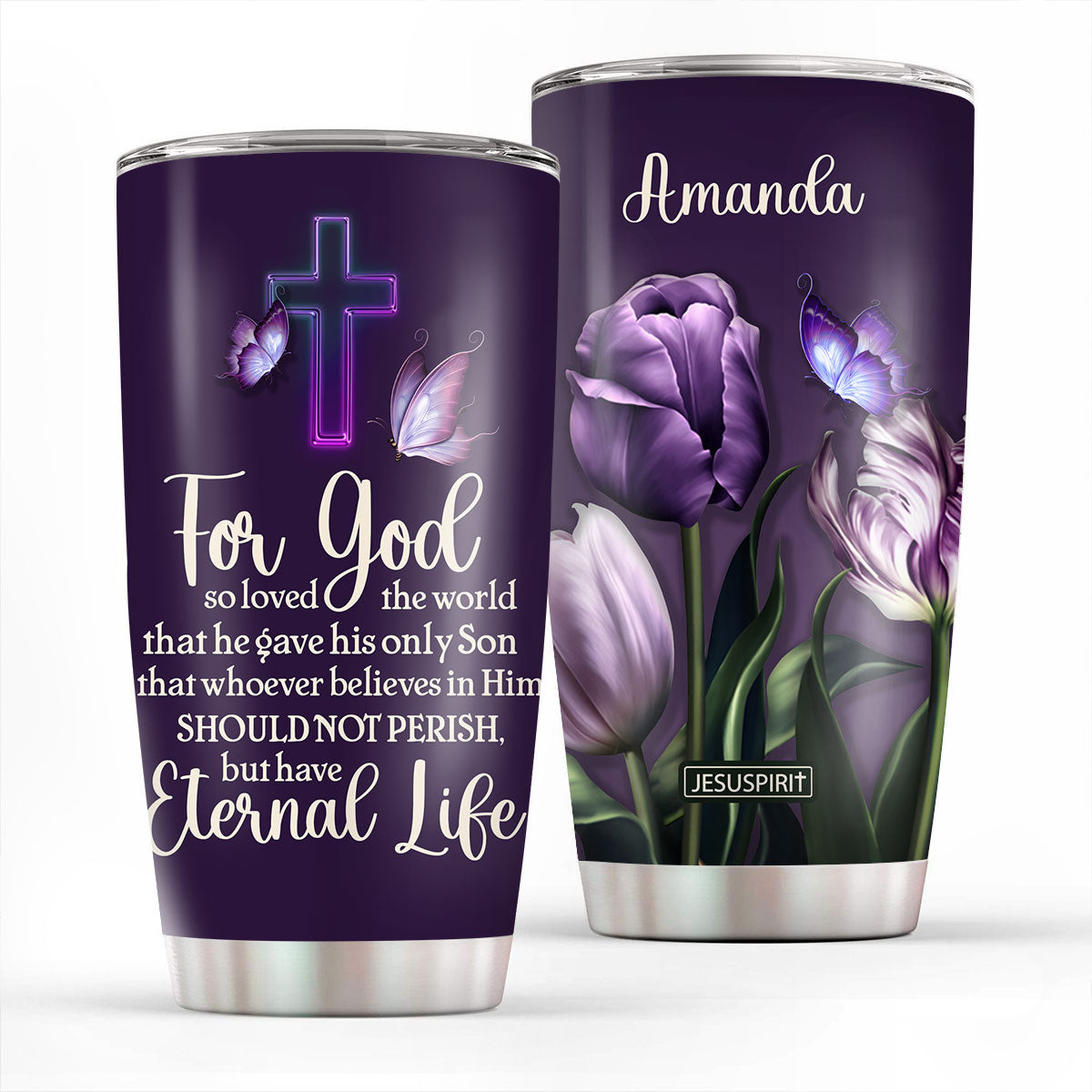 For God So Loved The World - Personalized Tumbler