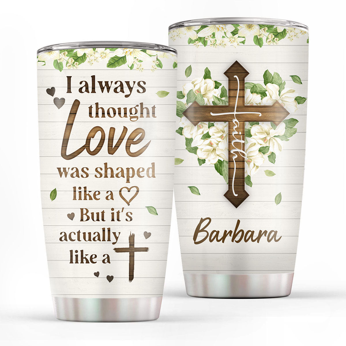 Love Is Like A Cross - Personalized Stainless Steel Tumbler