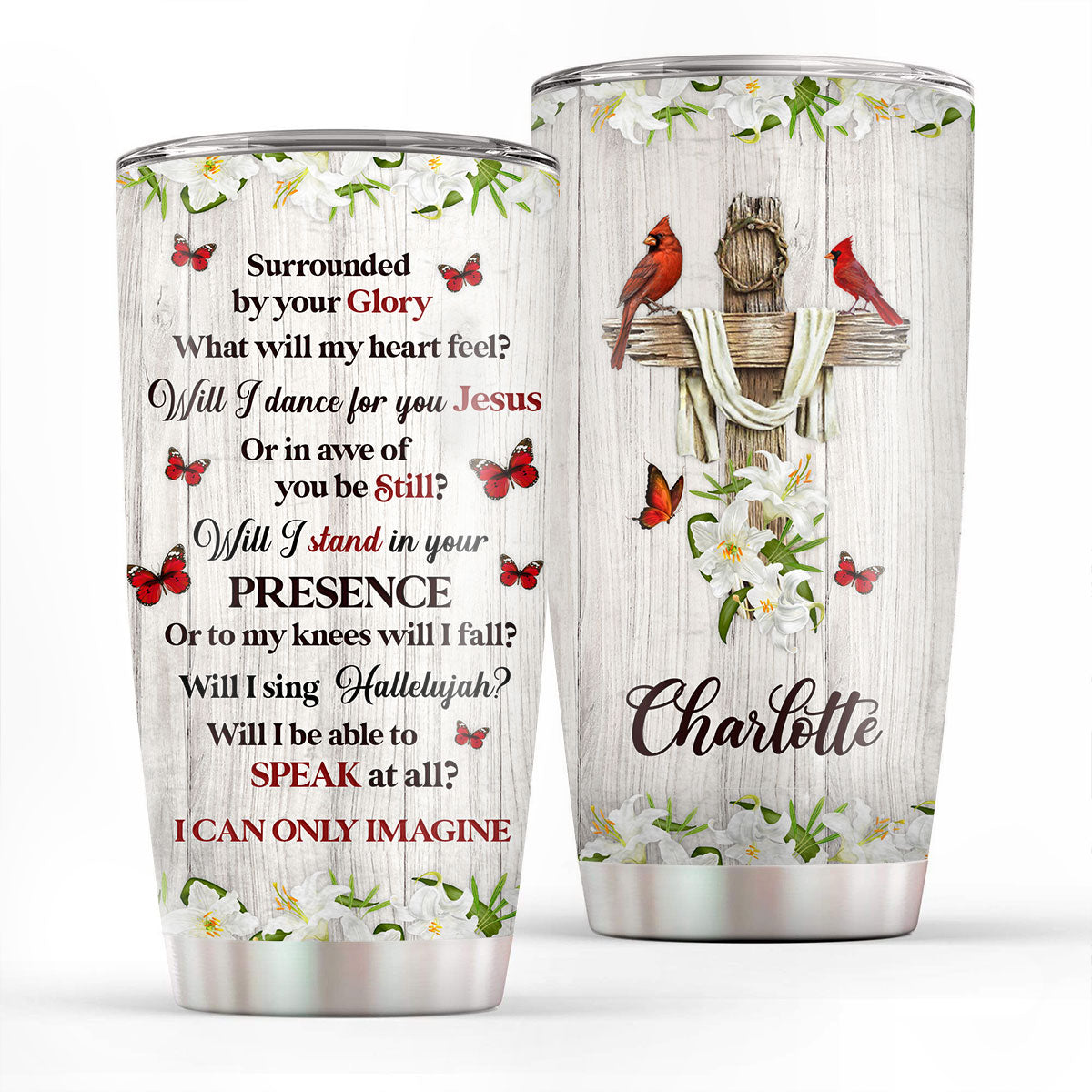 Inspirational Verse - Personalized Stainless Steel Tumbler 20oz