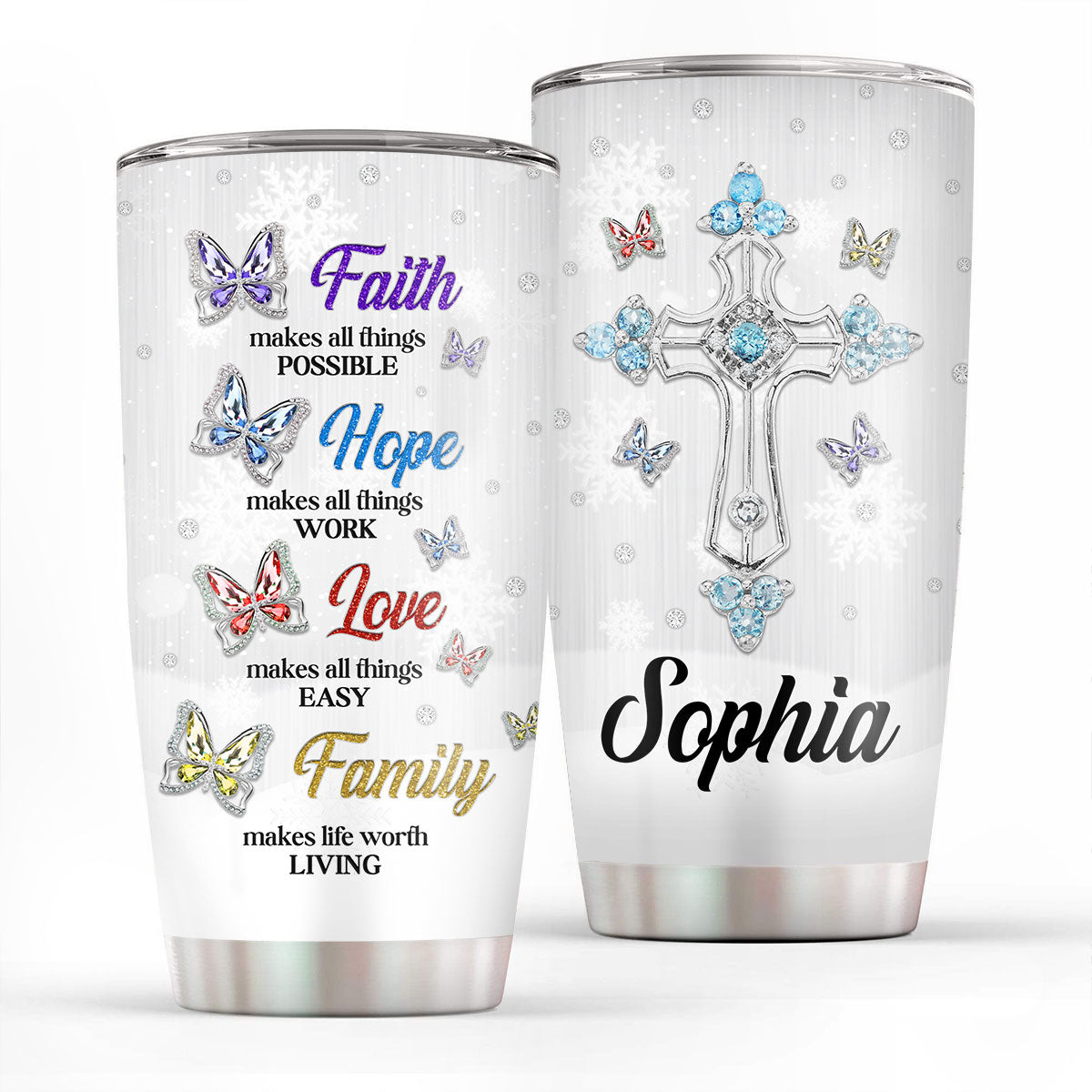 Faith Makes All Things Possible - 20oz Stainless Steel Tumbler