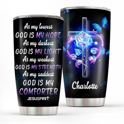 At My Lowest - Christian Inspirational Tumbler