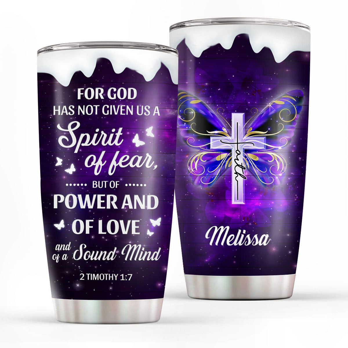 Believe In God - Personalized Stainless Steel Tumbler
