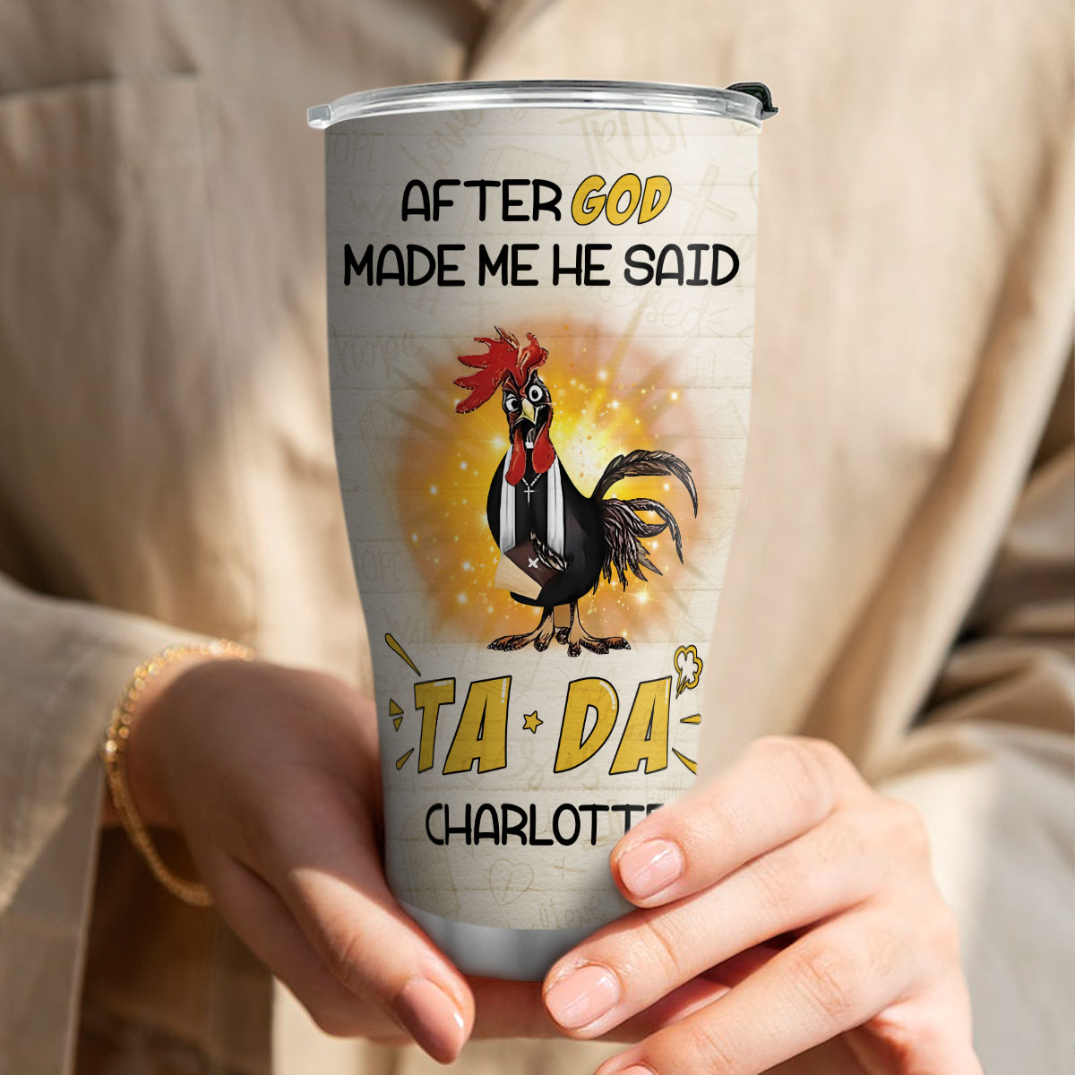 God Said TADA - Christian Stainless Steel Tumbler