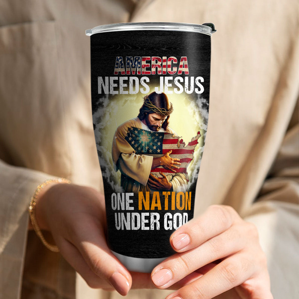 Patriotic Faith - Christian Stainless Steel Tumbler