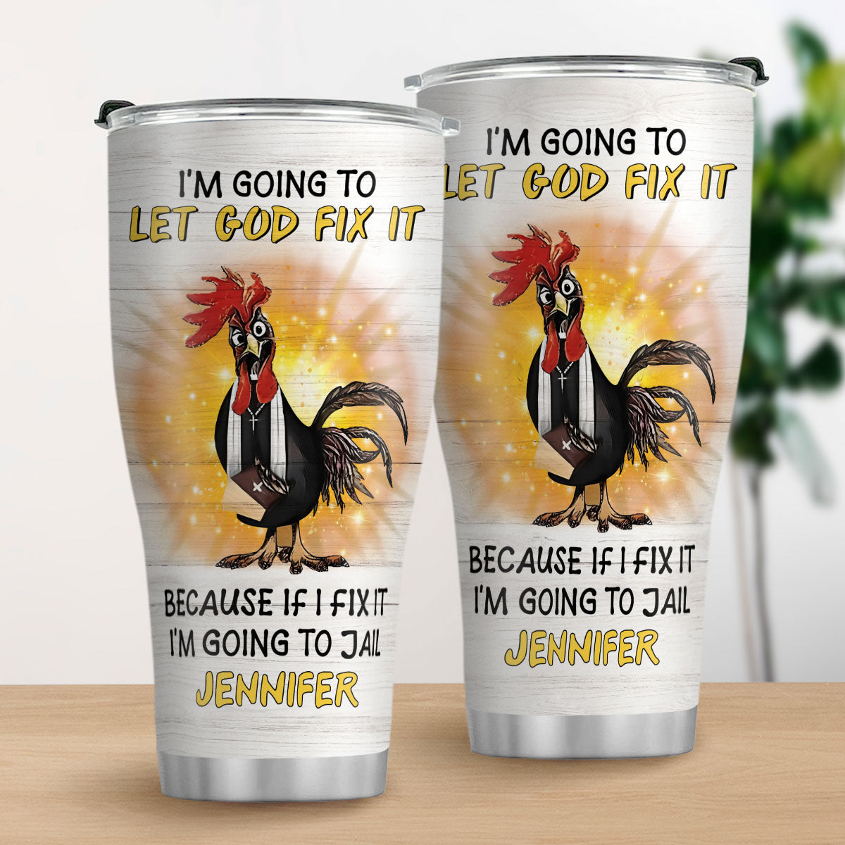 Let God Fix It - Personalized Stainless Steel Tumbler