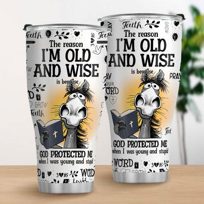 I'm Old And Wise Quote - Stainless Steel Tumbler - Gift for Loved One