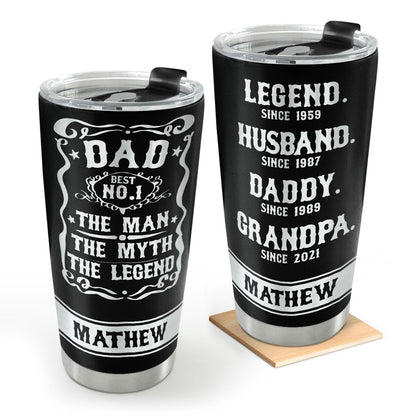 The Man The Myth The Legend - Personalized Stainless Steel Tumbler