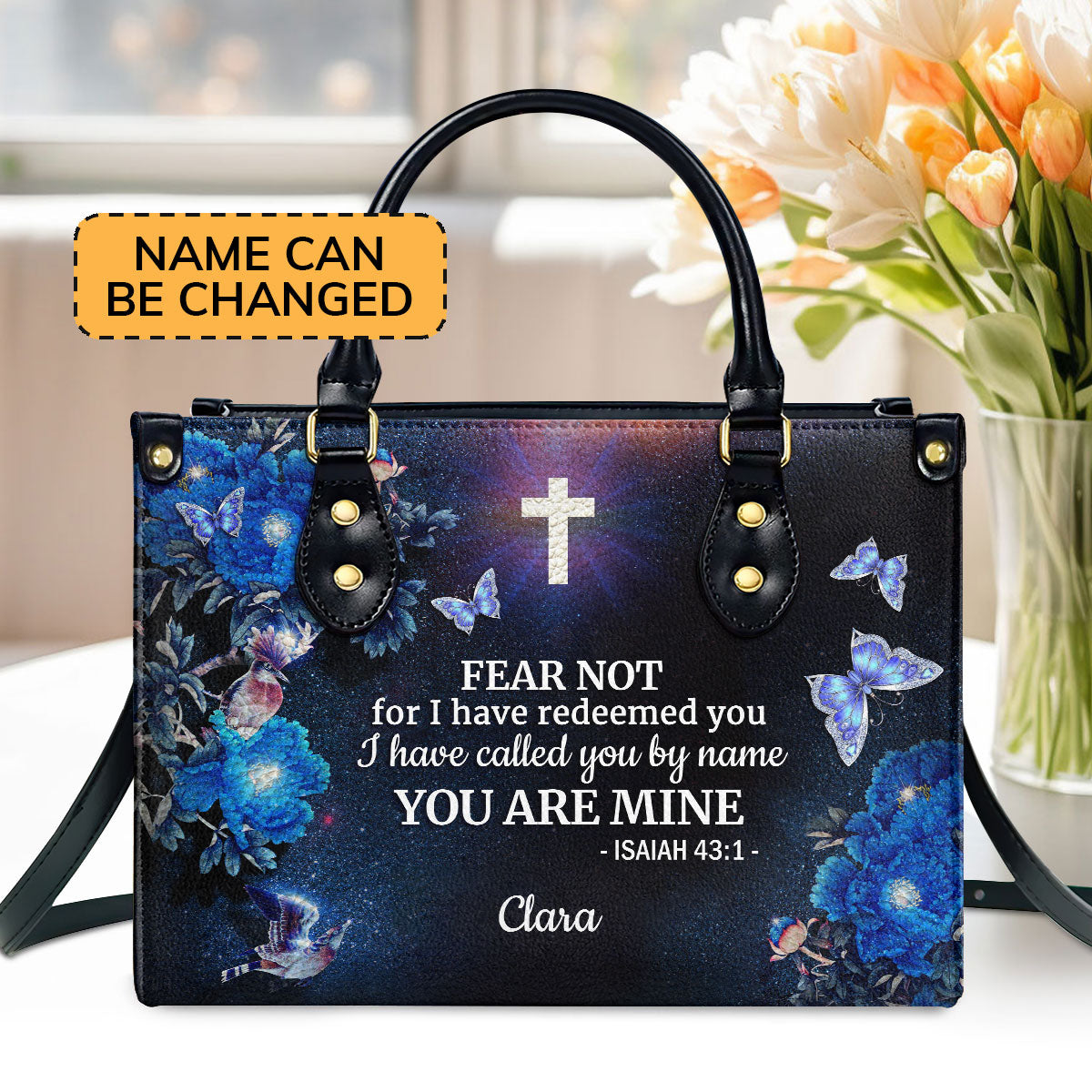 I Have Called You By Name - Personalized Leather Handbag GMJSLB200080