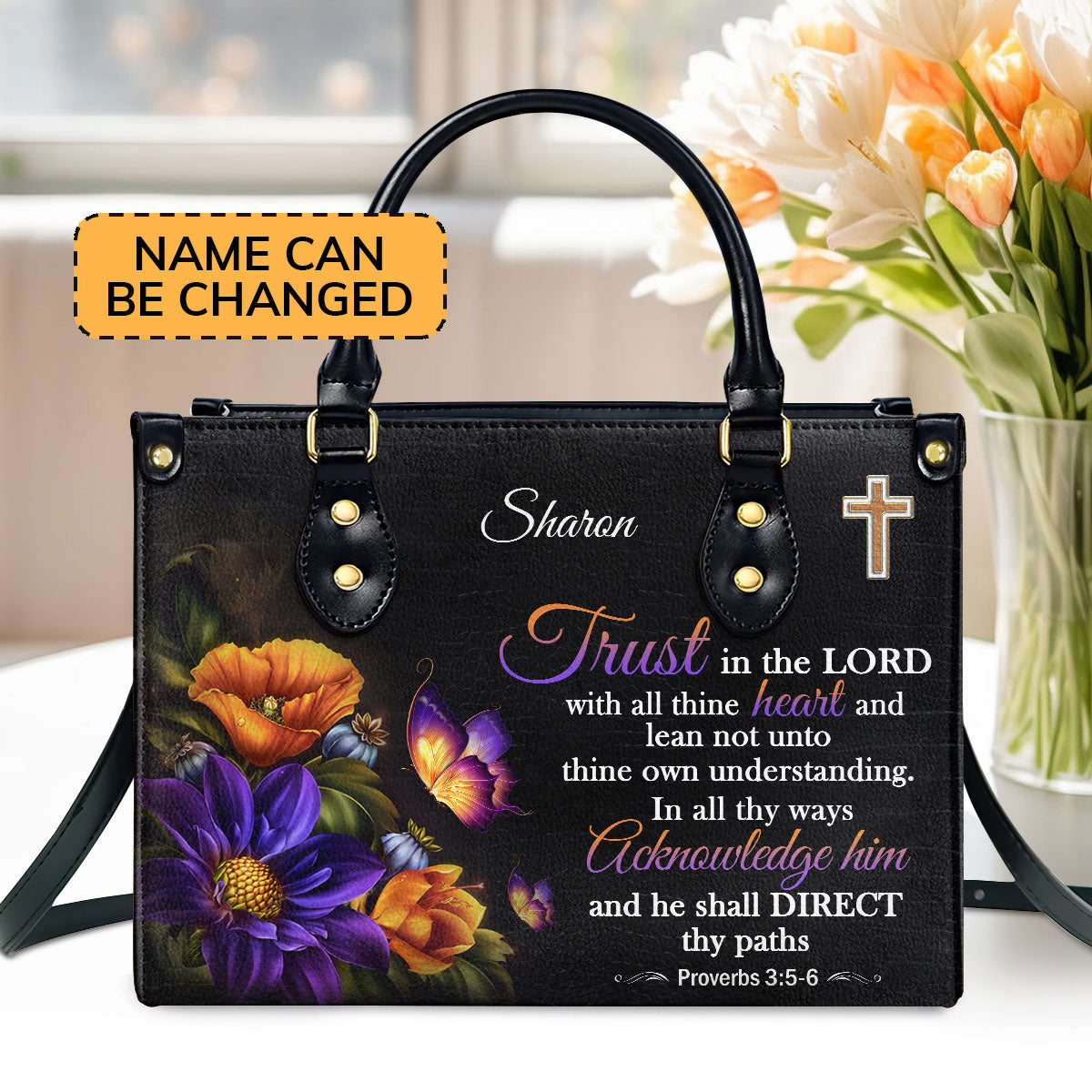 Trust in the Lord - Personalized Leather Handbag GMJSLB200099