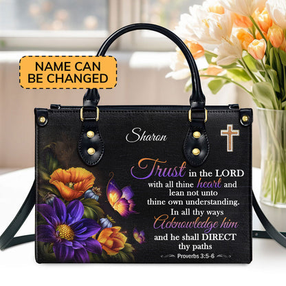 Trust in the Lord - Personalized Leather Handbag GMJSLB200099