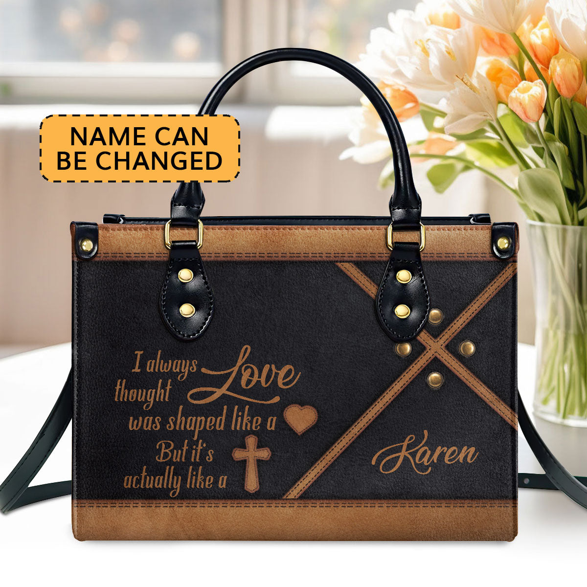 Faith-Inspired - Personalized Leather Handbag for Women GMJSLB200105