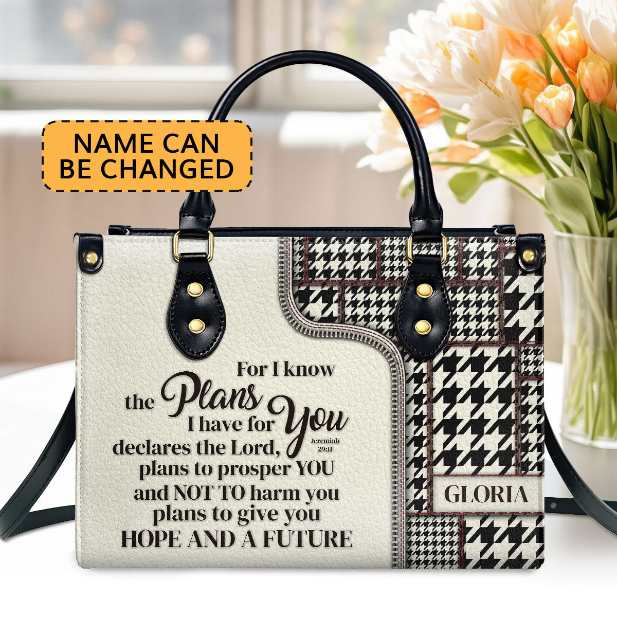 Jeremiah 29:11 Gift for Women - Personalized Leather Handbag GMJSLB200077