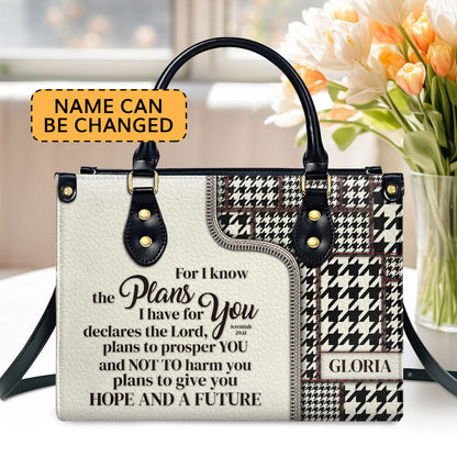 Jeremiah 29:11 Gift for Women - Personalized Leather Handbag GMJSLB200077
