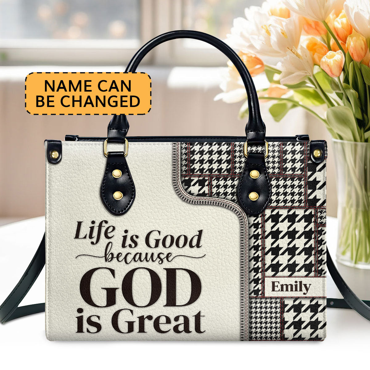 God Is Great - Personalized Leather Handbag - Gift For Women GMJSLB200106