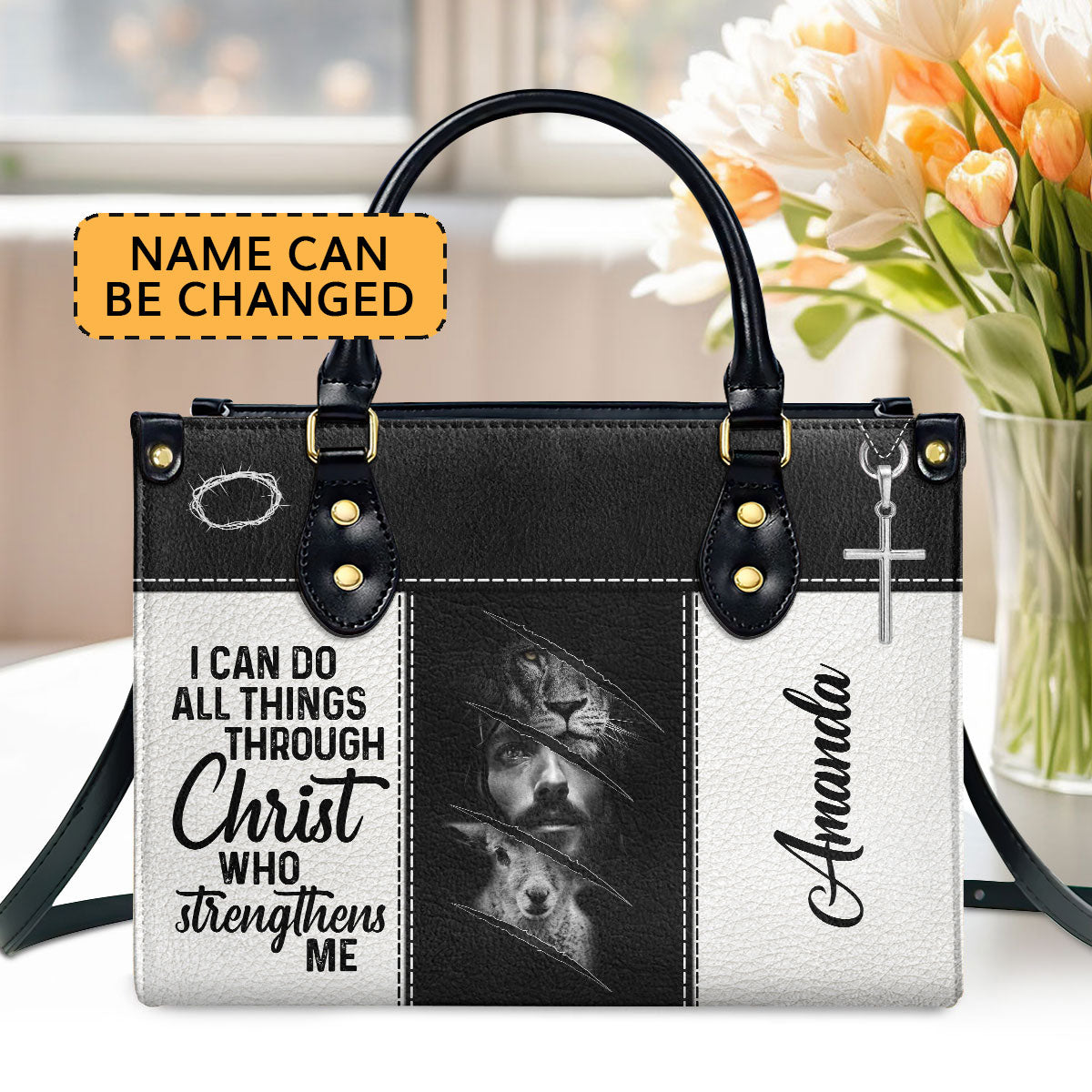 Faith-Inspired - Personalized Leather Handbag for Women GMJSLB200108