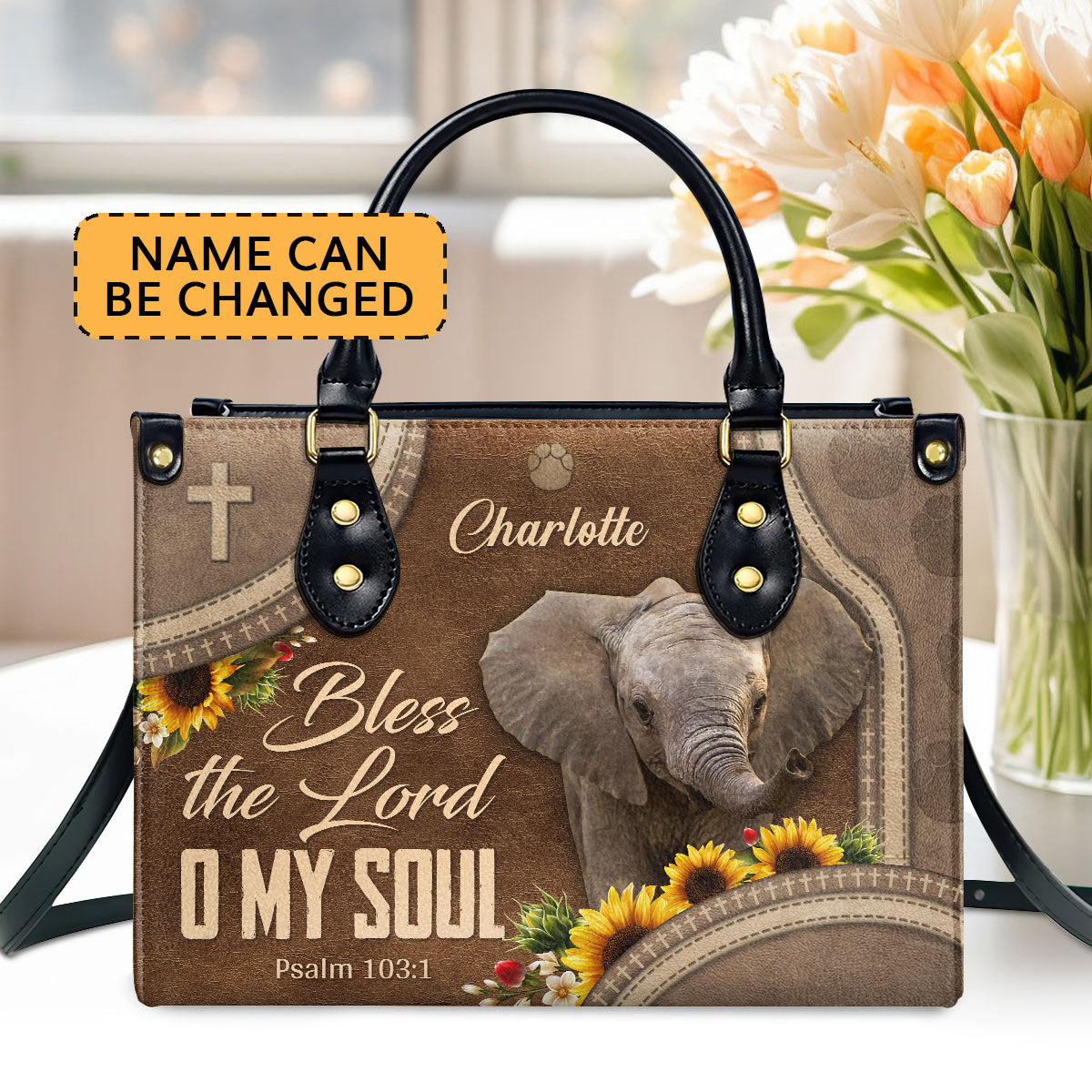 Bless The Lord O My Soul - Personalized Leather Handbag - Gift for Women GMJSLB200111