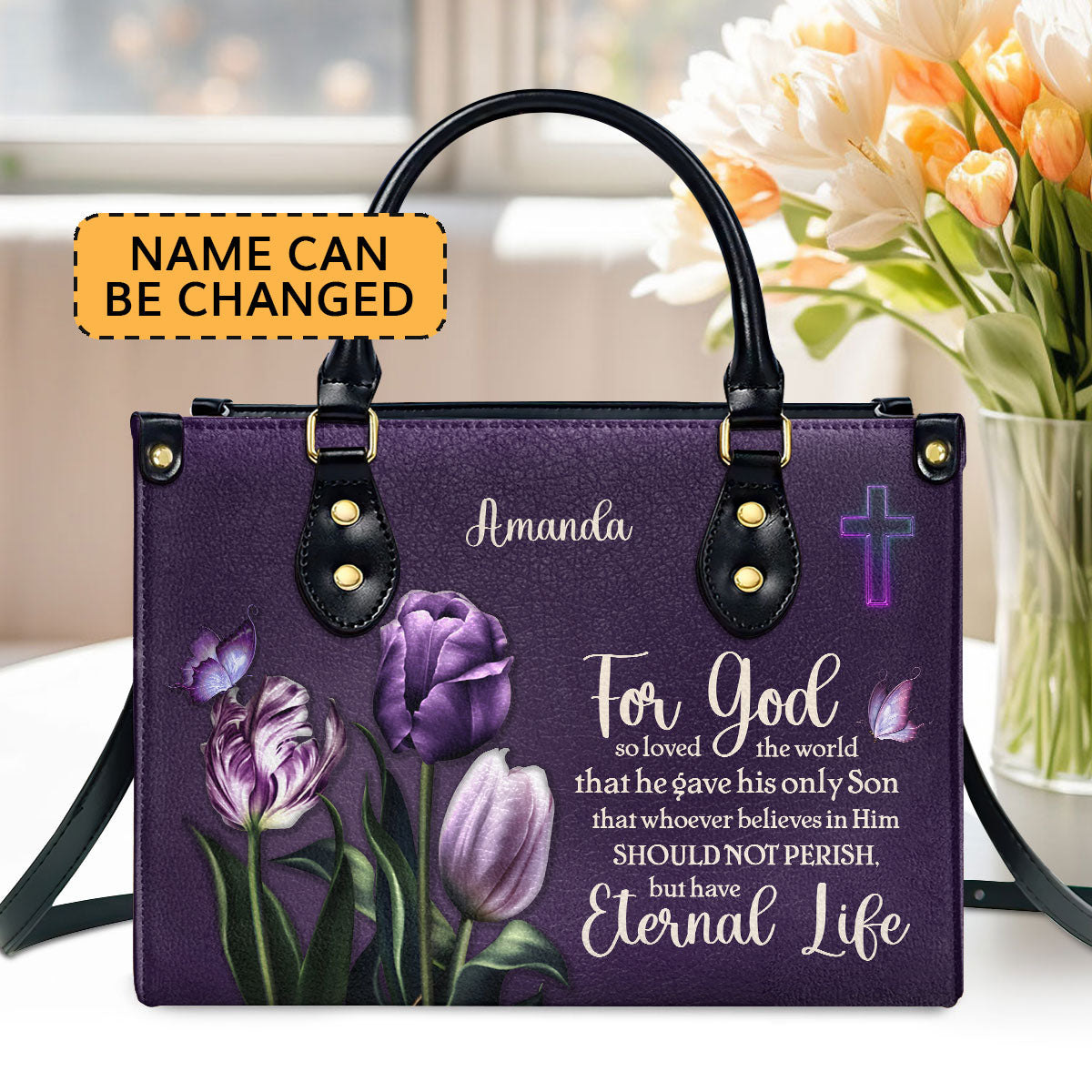 Faith-Inspired - Personalized Leather Handbag GMJSLB200097