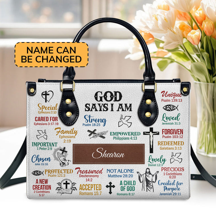 Inspirational Quote - Personalized Leather Bible Cover GMJSLB200002