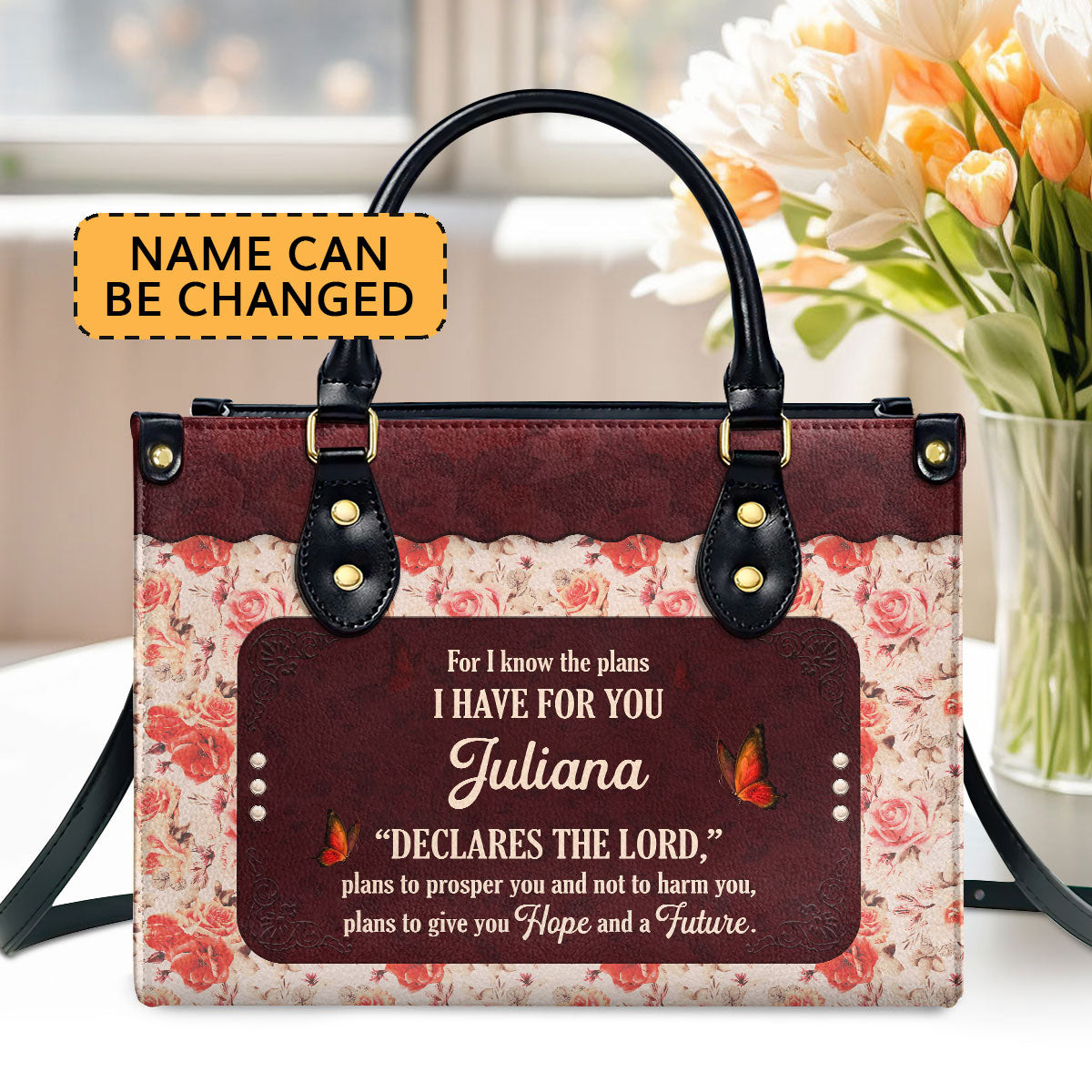 Jeremiah 29:11 Gift for Women - Personalized Leather Handbag GMJSLB200053