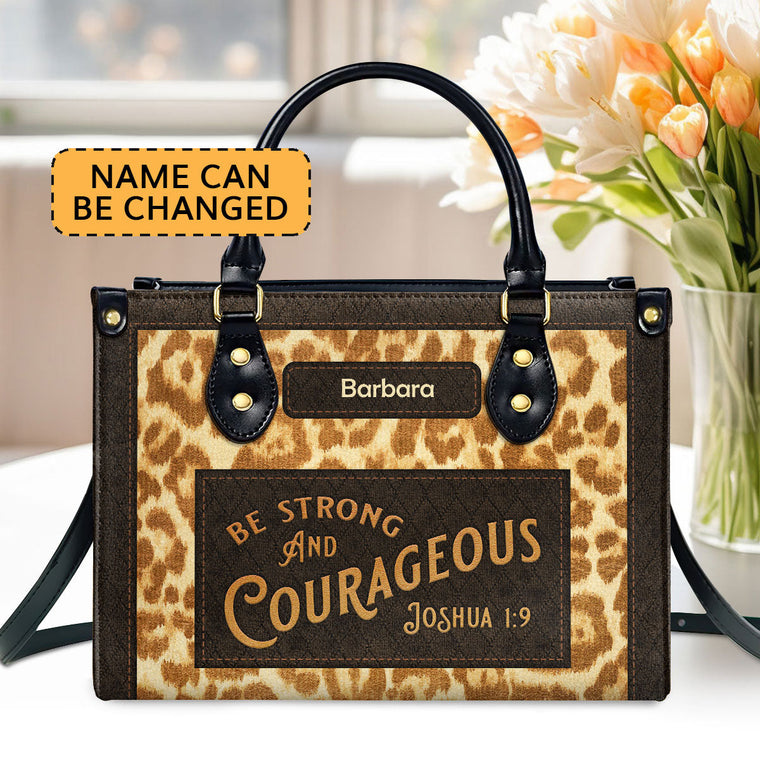 Joshua 1:9 Gift for Women - Personalized Leather Handbag GMJSLB200052