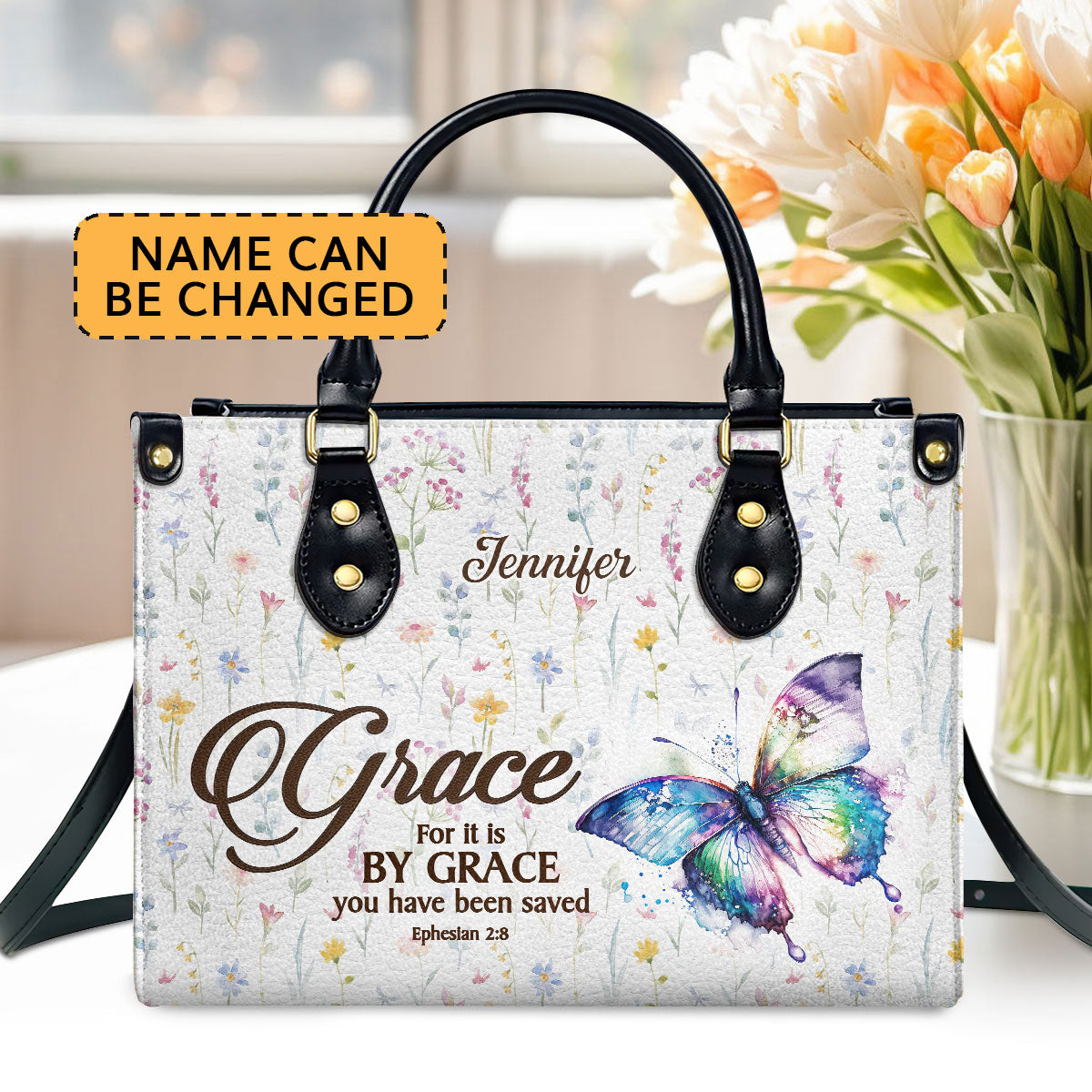 Grace-Inspired - Personalized Leather Handbag GMJSLB200048