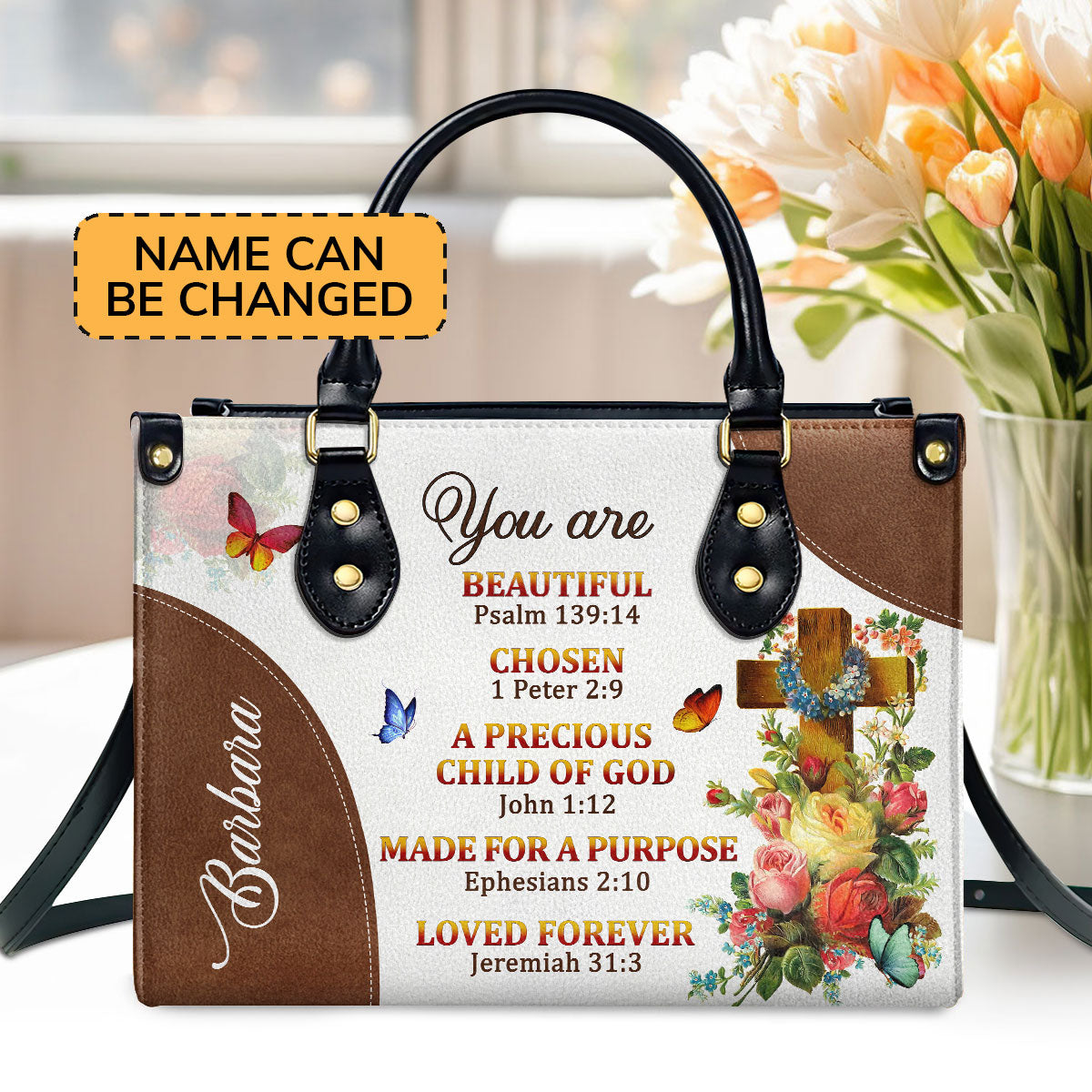 Child Of God - Personalized Leather Handbag GMJSLB200080