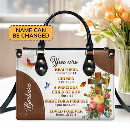 Child Of God - Personalized Leather Handbag GMJSLB200080