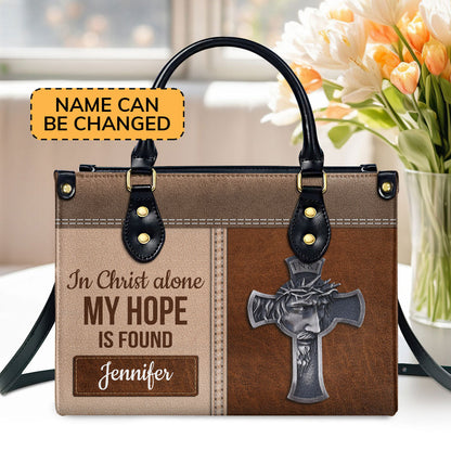 In Christ Alone - Personalized Leather Handbag GMJSLB200097