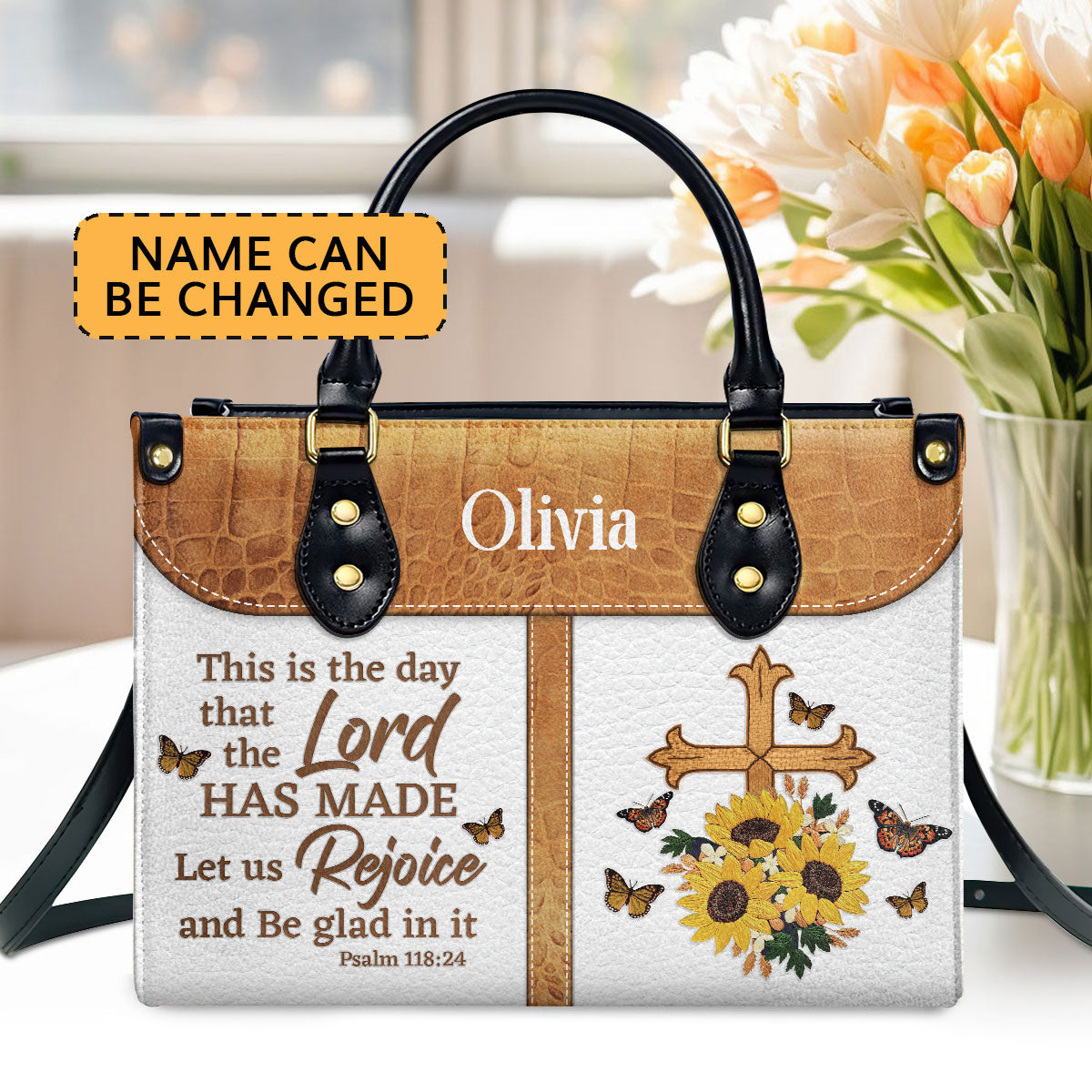 Faith-Inspired Gift - Personalized Leather Handbag GMJSLB200081