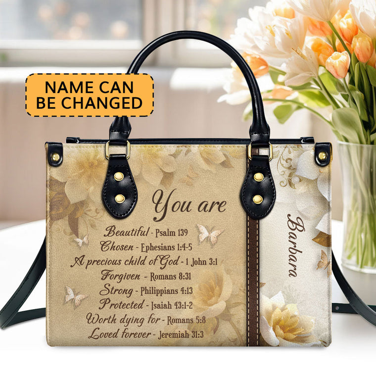 You Are Protected - Personalized Leather Handbag GMJSLB200090