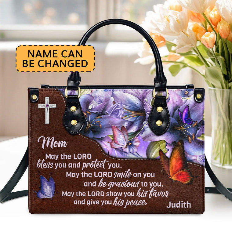 May The Lord Bless You - Personalized Leather Handbag GMJSLB200095